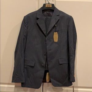 Class Club Gold label gray pinstripe suit